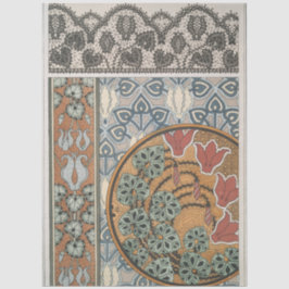 Papel De Seda Art nouveau Cyclamen floral Eugene Grasset elegant