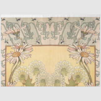 Papel De Seda art nouveau daisy y dandelion 2