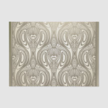 Art Nouveau, deco, oro, blanco, floral, vintage, f