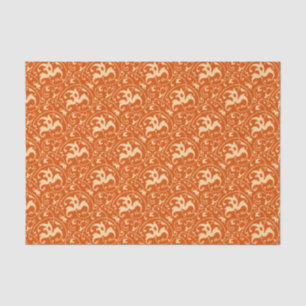 Papel De Seda Art Nouveau Ikat - Naranja mandarín