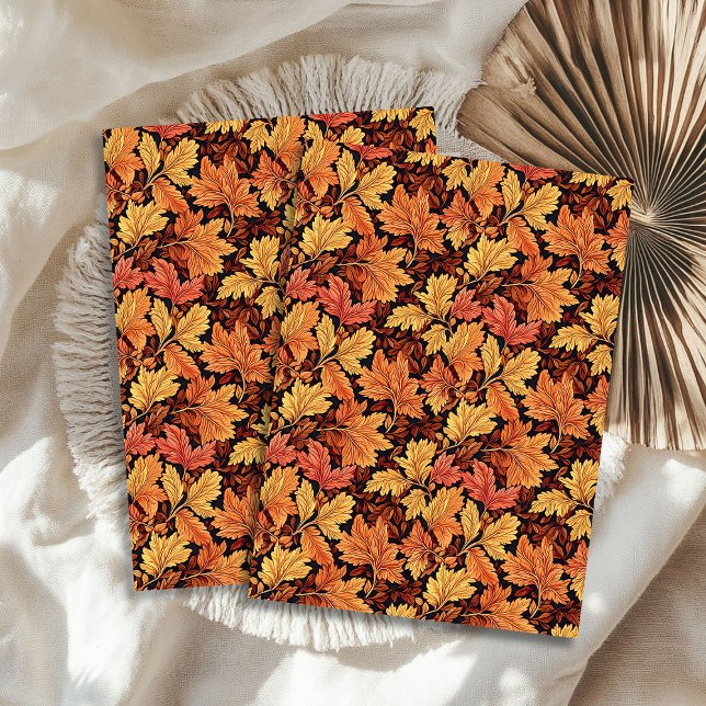 Papel De Seda Art Nouveau Morris otoño hojas terracota (Art nouveau Morris fall autumn leaves terracotta Tissue Paper)