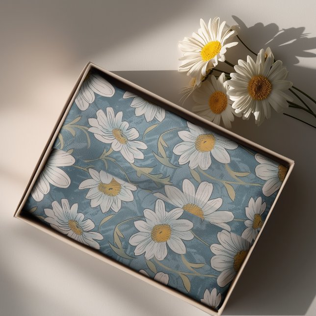 Papel De Seda Art Nouveau Shasta Daisies - 10 lb, 17"x23" (Subido por el creador)