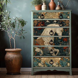 Papel De Seda Art Nouveau Unicorn