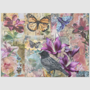 Papel De Seda Arte abstracto caprichoso Collage Decoupage