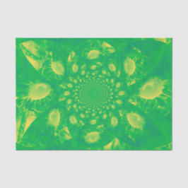Papel De Seda Arte abstracto verde amarillo de decoupage de gira