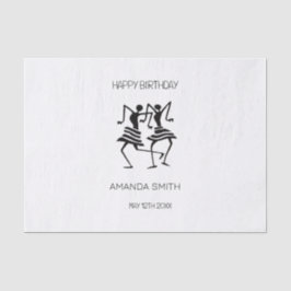 Papel De Seda Arte africano, bailarinas de celebración de siluet