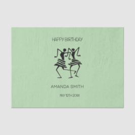 Papel De Seda Arte africano, bailarinas de celebración de siluet