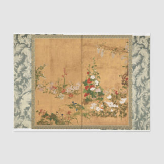 Papel De Seda Arte antiguo floral con laca para decorar o regala