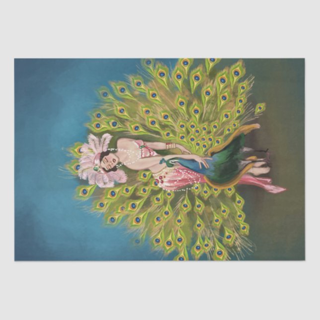 Papel De Seda Arte Art Decó Gran Gatsby Flapper (Anverso)