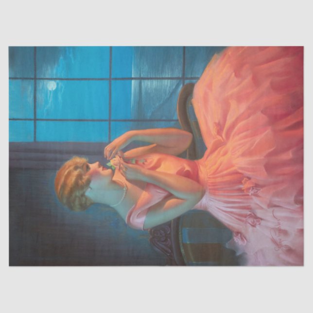 Papel De Seda Arte Art Decó Gran Gatsby Flapper (Anverso)