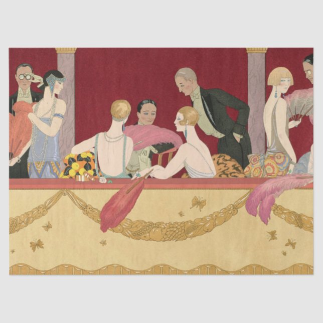 Papel De Seda Arte Art Decó Gran Gatsby Flapper (Anverso)