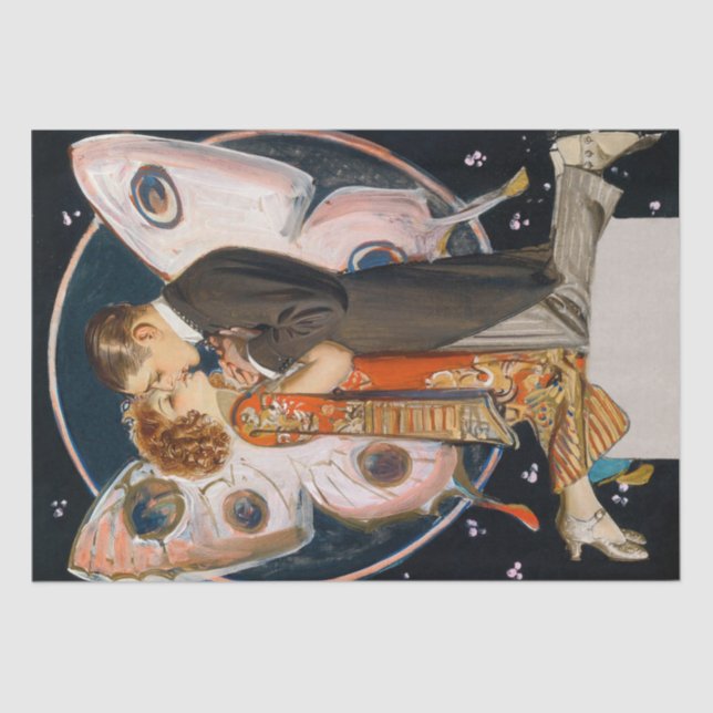 Papel De Seda Arte Art Decó Gran Gatsby Flapper (Anverso)