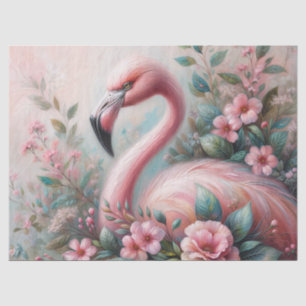 Papel De Seda Arte Botánico Floral de Flamenco