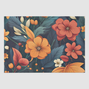 Papel De Seda Arte botánico, hermoso patrón floral,