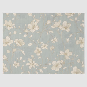 Papel De Seda Arte Botánico Vintage Elegante de Línea