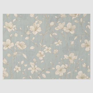 Papel De Seda Arte Botánico Vintage Elegante de Línea