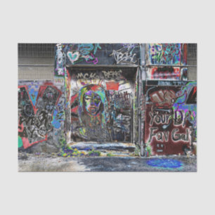 Papel De Seda Arte callejero urbano colorido grunge grafiti
