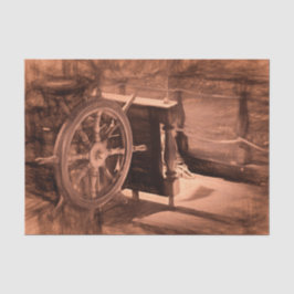 Papel De Seda Arte costero marrón del buque naval náutico