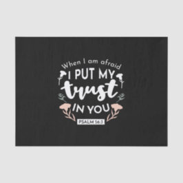 Papel De Seda Arte Cristiano Floral Oscuro - Salmo 56:3