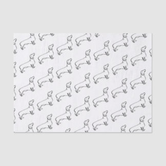 Papel De Seda Arte Dachshund minimalista - Tu texto, tu estilo