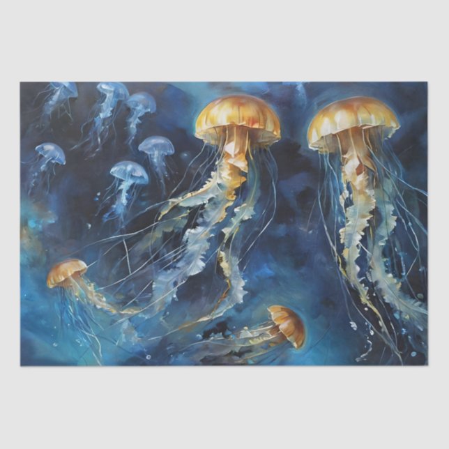 Papel De Seda Arte de aceite Medusas Decoupage (Anverso)