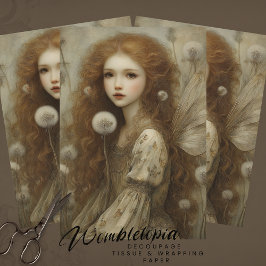 Papel De Seda Arte de Acuarela Fantasía Bosque Encantado de Dien