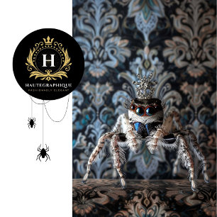 Papel De Seda Arte de Araña Coronada Floral Vintage Negro Regio