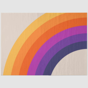 Papel De Seda Arte de arcoiris de estilo retro colorido
