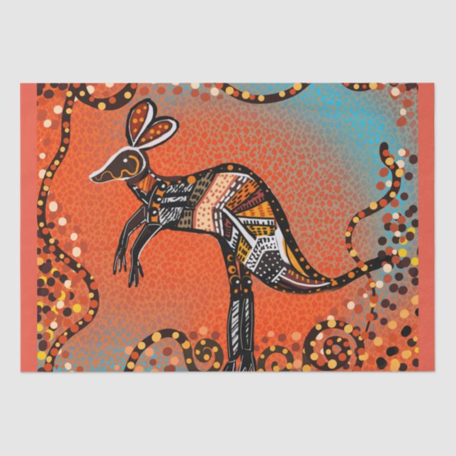 PAPEL DE SEDA ARTE DE AUSTRALIA       (Anverso)