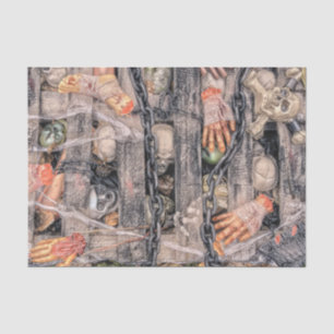 Papel De Seda Arte de boceto de calaveras y partes del cuerpo de