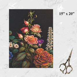 Papel De Seda Arte de Bouquet rosa rosa floral