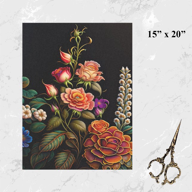 Papel De Seda Arte de Bouquet rosa rosa floral (Subido por el creador)