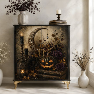 Papel De Seda Arte de calabaza de luna creciente gótica para Hal