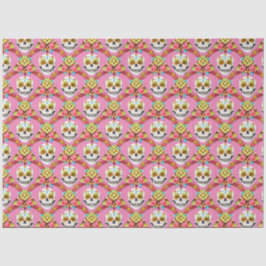 Papel De Seda Arte de calavera de azúcar - Cuadrícula diagonal (