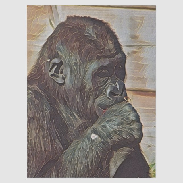 PAPEL DE SEDA ARTE DE CHIMPANCÉ (Anverso)