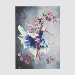 Papel De Seda Arte de Collage de Bailarina de Ballet Abstracto D