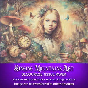 Papel De Seda Arte de decoupage Antiguo Victorian Wonderland