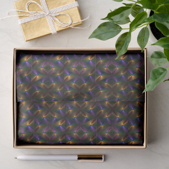 Papel De Seda Arte de diamante multicolor con patrón (Regalo )