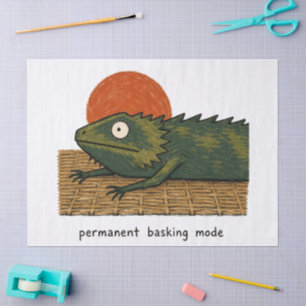 Papel De Seda Arte de dragón barbudo en modo de asoleo permanent