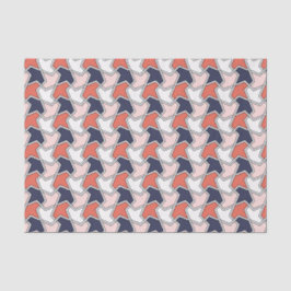 Papel De Seda Arte de flechas geométricas azul rojo oriental