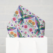 Arte de Flok Colorido Colibrí