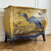 Arte de Garza Azul para Decoupage de Muebles