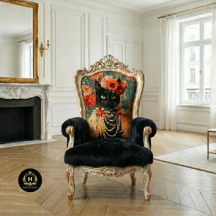 Papel De Seda Arte de gato negro boho para decoupage de muebles
