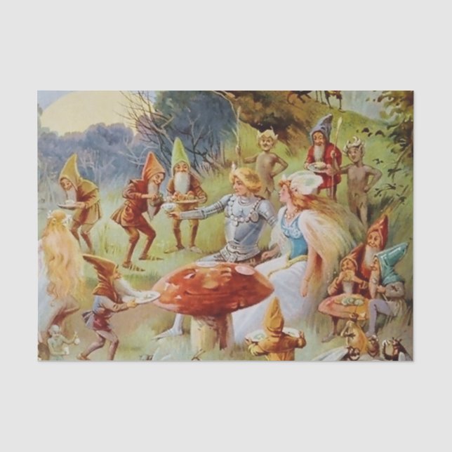 Papel De Seda Arte de hadas “El banquete” de E S Hardy (Anverso)