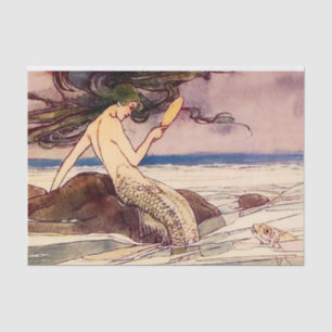 Papel De Seda Arte de hadas “Sirena” por Alice B Woodward