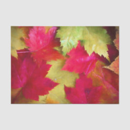 Papel De Seda Arte de hojas de arce amarillas rojas de otoño 
