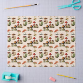 Papel De Seda arte de hongos y hongos vintage
