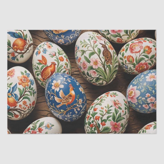 Papel De Seda Arte de huevos con decoupage (Anverso)