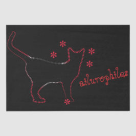 Papel De Seda arte de la línea del gato impresionante Tissue Pap