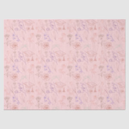 Papel De Seda Arte de Línea Floral de Graduación